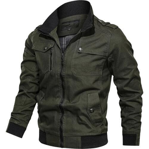 Mens Army Pilot Jacket Spring Army Military Jacket Winter Air Force Flight Coats Male Outerwear Autumn Overcoat Plus Size 4XL