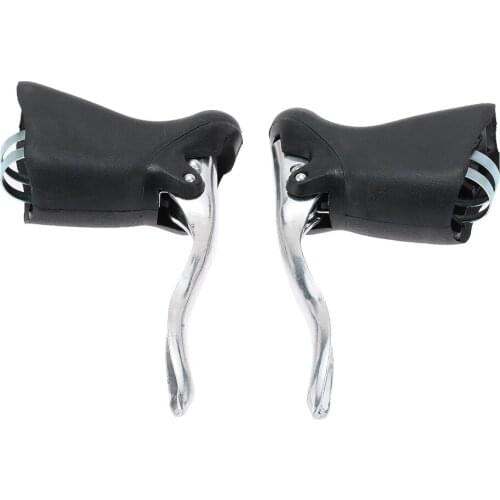 Bike Brake Lever Cycling Road Bicycle Bike Front & Rear Brake Levers Aluminum Alloy Drop Handlebar Brake Lever Set