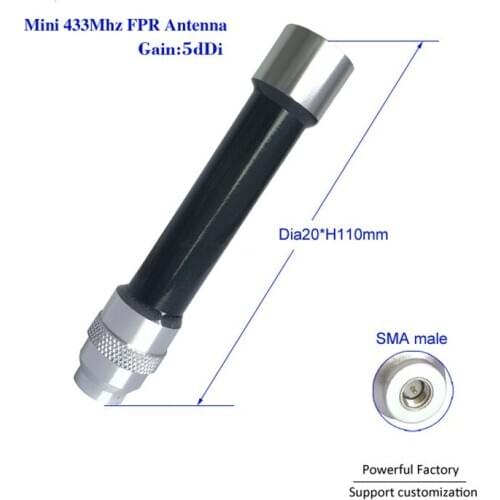 2020 New Style High Gain 433mhz Waterproof Omni Outdoor Fiberglass With Signal Boost Pure copper Bar 1pcs