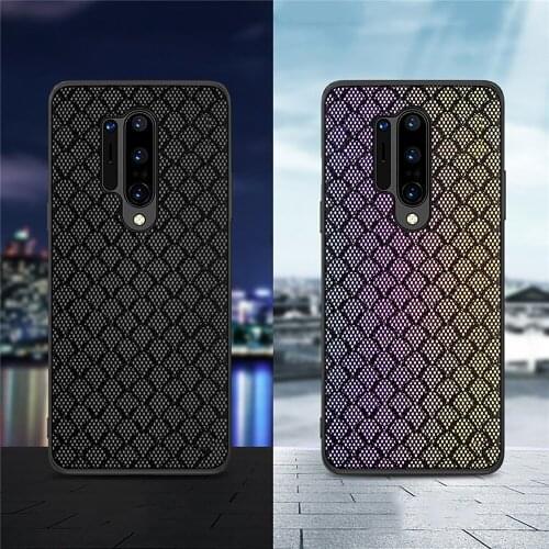 TPU+PC Textured Luxury Non-slip Full Cover Phone Shell for One Plus 8/ 8 Pro Phone Twinkle Case Shockproof Case Accessories