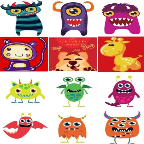 RUOPOTY Painting By Numbers Kits For Adults Monster Animals Paint For Adults Handmade Unique Diy Gift Home Wall Artcrafts