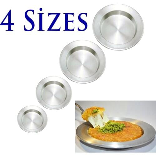 Kunefe plate service sweet presentation pan turkish traditional famous dish tray Gaziantep stainless aluminum all sizes