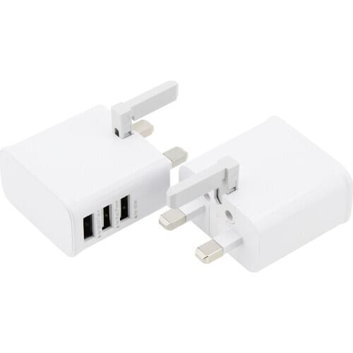 UK Plug 3 Ports USB Power AC Wall Charger Travel Adapter For iPhone iPad Air Mini for Samsung Galaxy S4 S5 Note 3 Xiaomi 300pcs