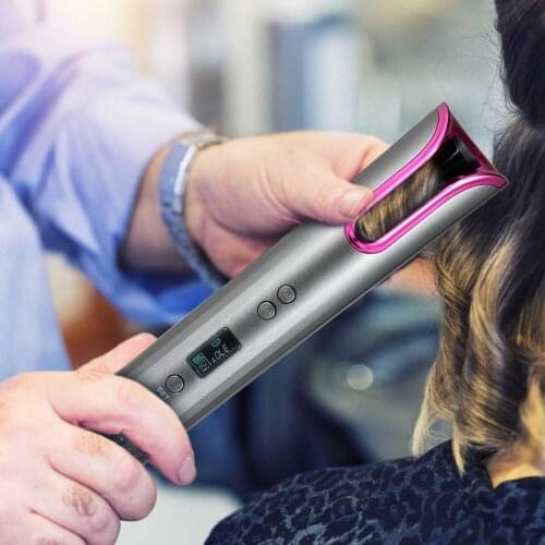 Automatic Curling Iron Rechargeable USB Curling Iron Curling Machine With LCD Display Ceramic Coating And 4 Temperature Settings