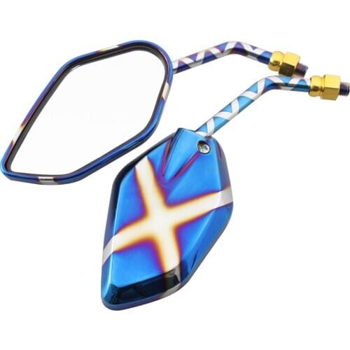 Universal ABS Burnt Titanium Mirrors Motorcycle Rear View Back Side Mirrors fit For most motorcycle