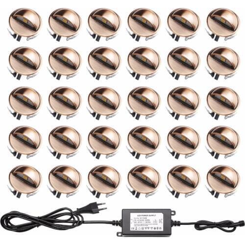 Embedded Handrail Stairway Courtyard Lighting Options LED Porch Lamp 12 volts (Low Voltage) DC Power Supply 30pcs/set B106X-30