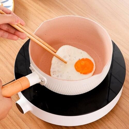 Japanese-style snow pan non-stick pan small milk pot boiling pan instant noodle pot soup pot milk household gas stove induction