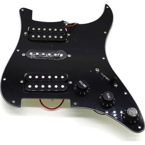 Loaded Strat Electric Guitar Prewired ST Pickguard with Single Colis Humbucker Pickups Neck Middle Bridge For Fender Guitar