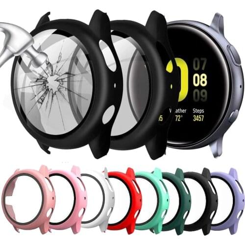 Screen Protector Case Compatible for Samsung Galaxy Watch Active 2 40mm 44mm, All-Round Full Around Hard PC Protective Case