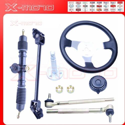 150 cc Go Kart Go Cart Steering Wheel Set Tie Rod Rack Adjustable Shaft 150cc ATV Quad Karting Accessories