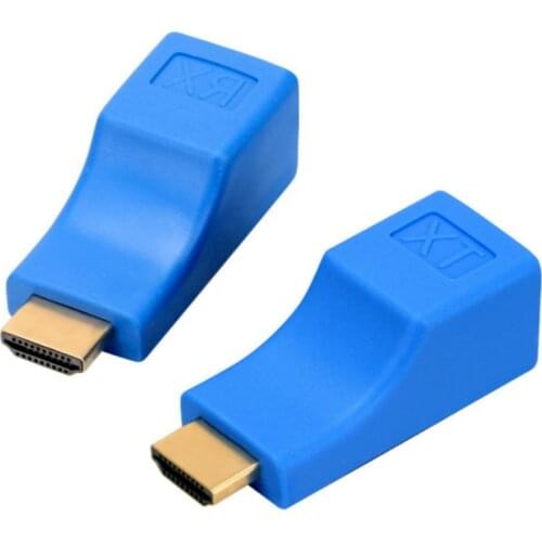 2pcs HDMI-compatible Dual RJ45 CAT5E CAT6 UTP LAN Ethernet HDMI-compatible Extender Repeater Adapter 1080P For HDTV HDPC