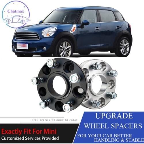 For Mini Countryman 2011-2016 5X120 72.6CB 25mm Thick Hubcenteric Black/White Color Wheel Spacer Adapters