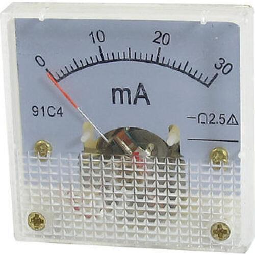 91C4 DC 0-30mA Class 2.5 Accuracy Analog Ammeter Amperemeter Gauge