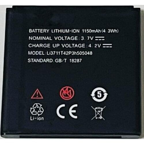 3.7V 1150mAh Li3711T42P3h505048 For ZTE N795 U791 Battery