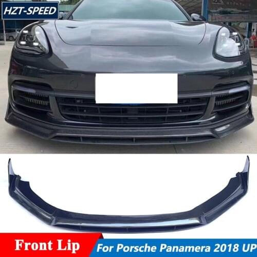 Carbon Fiber Car Front Bumper Lip Spoiler Diffuser Chin For Porsche Panamera 971 2018-2019
