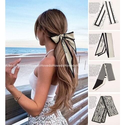 Long Hair Bows Scarf Headscarf Multifunctional Scarf Bow Tie Hair Hair Accessories for Women Scrunchie Bandana Elastic Hair Band