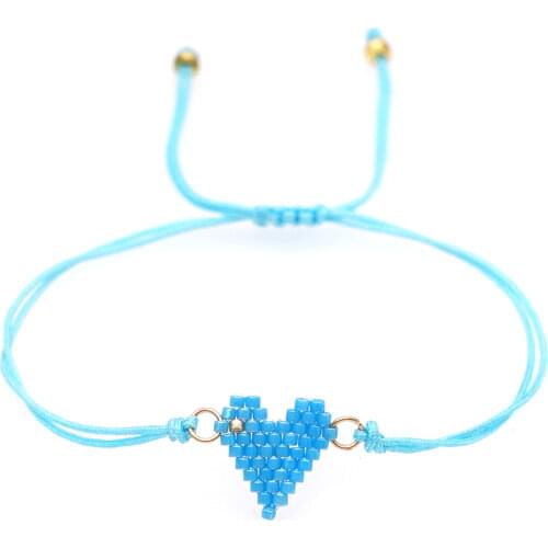 Go2boho MIYUKI Tiny Bracelet Pulseras Mujer Moda 2020 New Heart Bracelets For Women Love Couples Friendship Jewelry Gift For Her