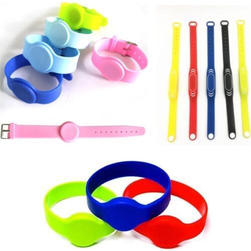 Colorful multifarious 125khz Silicone Bracelets wristband TK4100 Rfid Wristband Access Control IC Card Wrist band Bracelet Tag