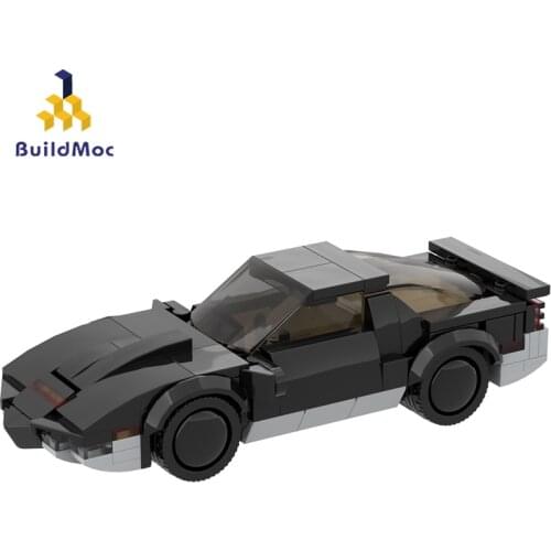 BuildMoc Technical Car Knight Rider Super Sports Car Toys Movie City Racer Small Model Building Blocks Bricks For Boys kids Gift