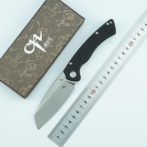 CH new Flipper folding knife toucan D2 blade ball bearing washer G10 handle outdoor camping fruit knife EDC tool