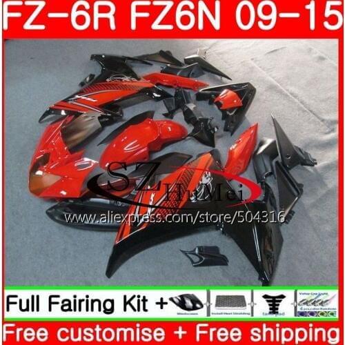 Body For YAMAHA FZ6N FZ6 FZ6R 09 10 11 12 13 14 15 TOP Dark red 75SH19 FZ-6R FZ 6R 2009 2010 2011 2012 2013 2014 2015 Fairings