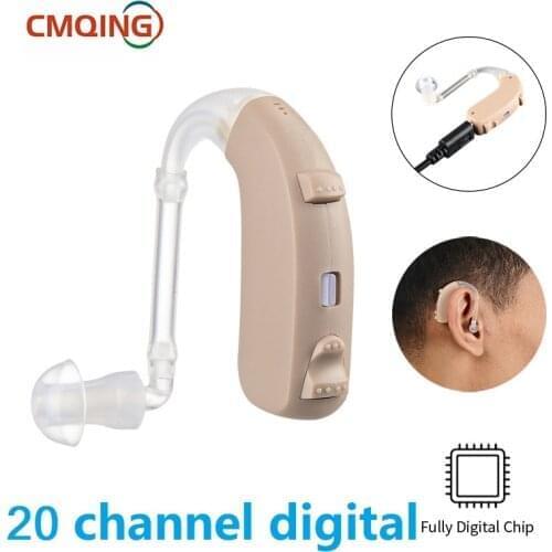 Digital 20 Channel Hearing Aid Sound Amplifier Headphone For Elderly Deaf Rechargeable Wireless Listening Loss Ear Aids Device