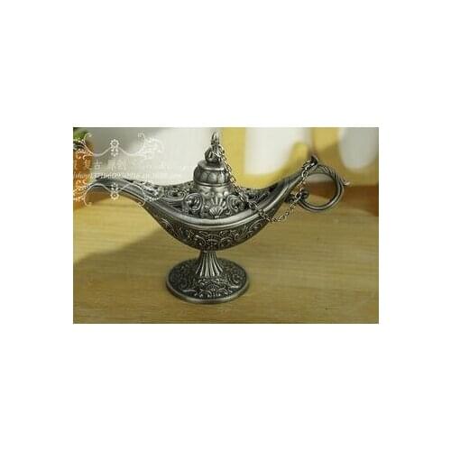 STATUE DECORATION FACTORY OUTLETS ORIENTAL VINTAGE SILVER LAMP COLORED TEA POT GENIE LAMP FLOWER FLAGON TOOLS