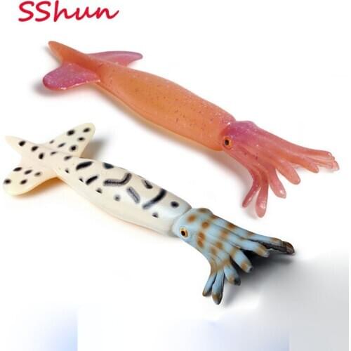 16.5*5.5*2.5cm childrens toy simulation marine animal model ornaments hand-made underwater creature squid octopus octopus