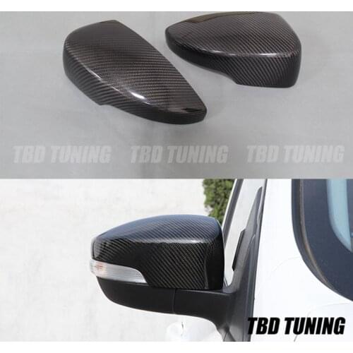 For Kuga Escape C520 EcoSport Carbon Fiber Mirror Cover Focus 3 MK3 SE ST 2013-2018 RS Replacement Style Rear View Mirror Cover