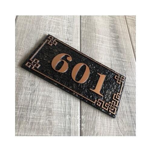 House number European-style door sign, custom-made apartment door number Villa door panels any letter, symbols, house Hotel