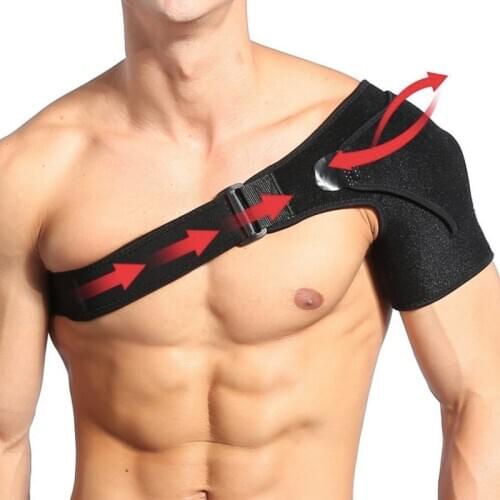 Breathable Adjustable Gym Sports Care Single Shoulder Support Back Brace Guard Strap Wrap Newest