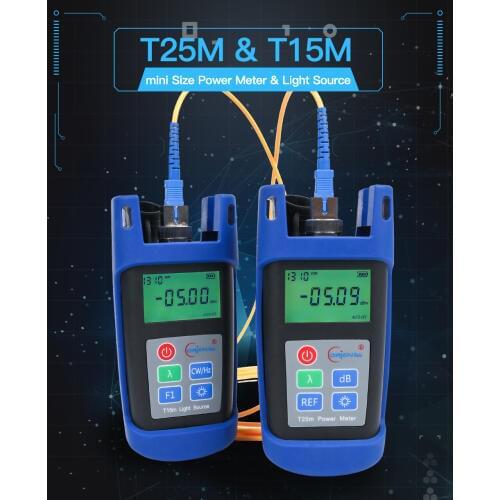 Fiber Optic Cable Tester Tool Set With 1310/1550nm Optical Light Source 800~1700nm Fiber Power Meter