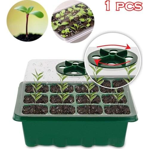 12 Cells Holes Nursery Pots for Flower Succulent Planting 12Holes Plant Seed Box Tray Insert Seeding Growing Plastic Box Case