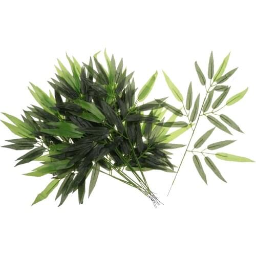 12X 60cm Artificial Bamboo Leaf Vine Plant Garland Fake Foliage Decoration