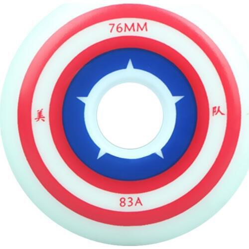 The Captain 80 76 72 mm 83A Inline Roller Skates Wheels for Slalom Slide Free Skating Skates for Kids Adult Men for SEBA LZ71