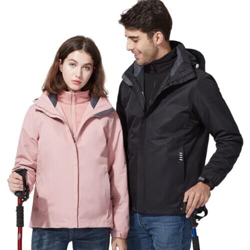 Jackets women and men three-in-one Jackets mens two-piece warm waterproof breathable outdoor overalls