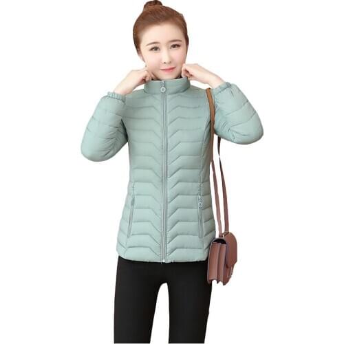 New autumn light down cotton Parker coat ladies winter down cotton jacket womens plus size loose student short cotton overcoat