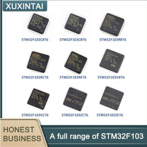 STM32F103C8T6/RET6/RBT6/R8T6/C6T6/VCT6/103CBT6 STM32F103 STM32F103RET6 STM32F103RBT6 ARM® Cortex®-M3 series Microcontroller IC