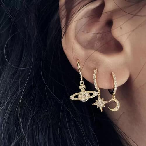 LOOX Fashionable Ladies Golden Small Circle Chunky Spiral Hoop Earrings for Women Ear Piercing Punk Female Jewelry Accessories