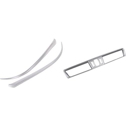 Side Rearview Mirror Trim Cover Decorative Car Accessories With Matte Chrome Console Air-Conditioning Vent Cover Trim