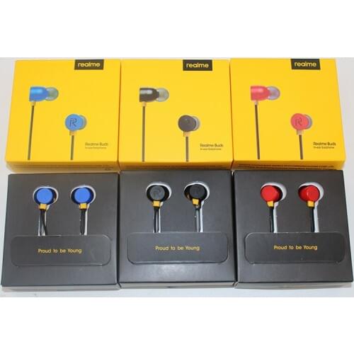 Realme 3.5MM Jack Earphone In-ear Speaker Volume Control With Mic For Realme Q2 Q2i V3 V5 X2 Pro/7i/3 Pro Redmi Note 9/8 pro 9s