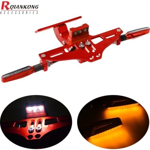 2020 New Fender Adjustable License Plate Holder Bracket LEDFor Ducati Hypermotard 950 939 821 796 SP Monster 1100 1200 1200S 797