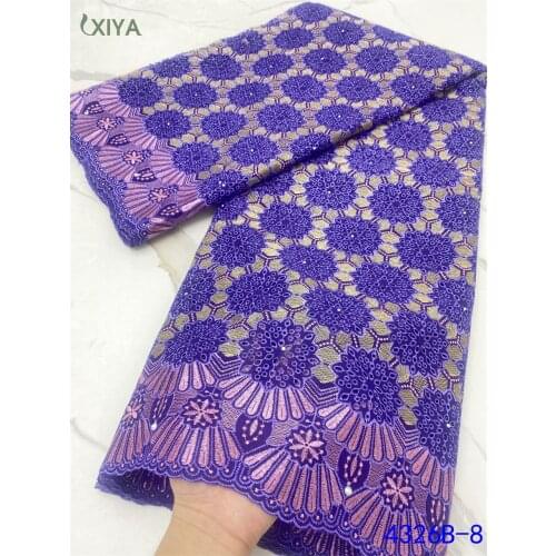 New Arrivals Lace Swiss Voile Lace in Switzerland African Dry Cotton Lace Fabric with Stones Nigerian Lace Fabrics APW4326B