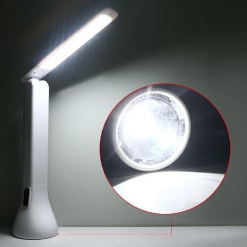 NEW White Diffuser Design Foldable 2in1 Powerful LED Flashlight Table Desk Reading Light Lamp Torch US plug Indoor/Outdoor