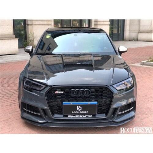 Suit For S3 Audi Carbon Fiber Front A3 Appearance Surround the Rear Spoiler Tail Lip Refitted Pilot Light