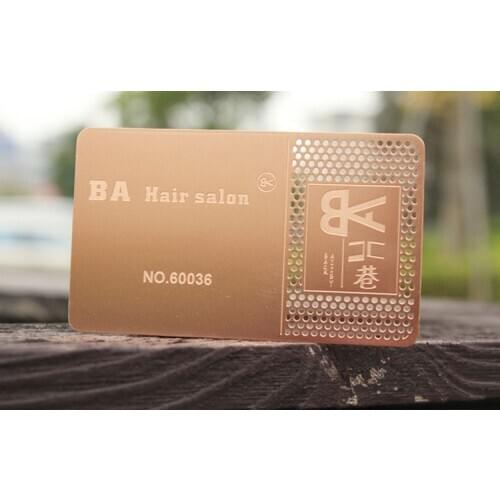 Custom vip card rose gold metal business cards Hot sale products