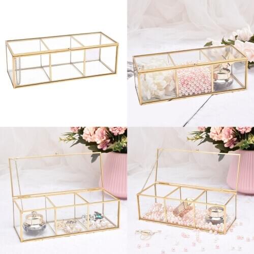 Clear Cosmetic Makeup Display Organizer Glass Vanity Dressing Jewelry Storage