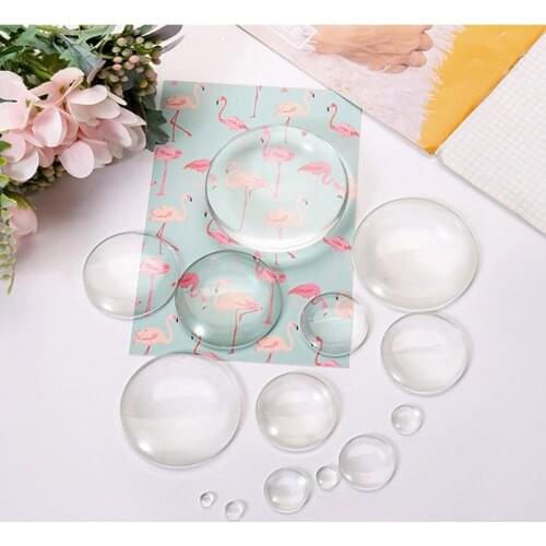 Clear Round Glass Cabochon For DIY Jewelry Making Accessories Fit 8mm 10mm 12mm 14mm 16mm 18mm 20mm 25mm 30mm Cabochon Base