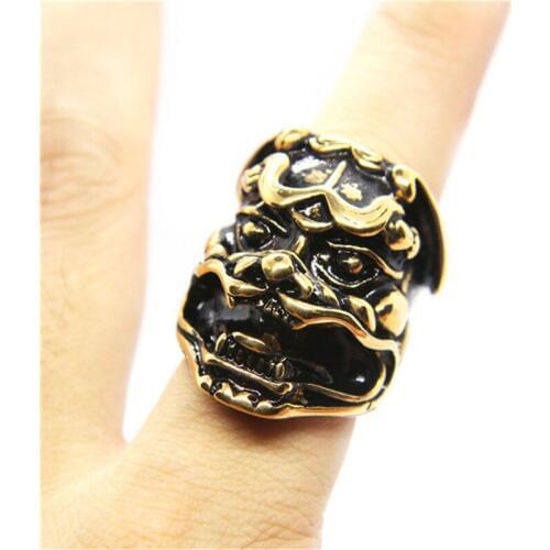 Rany&Roy New Size 7-15 Lion Head Ring 316L Stainless Steel Fashion Hiphop Style Animal Ring
