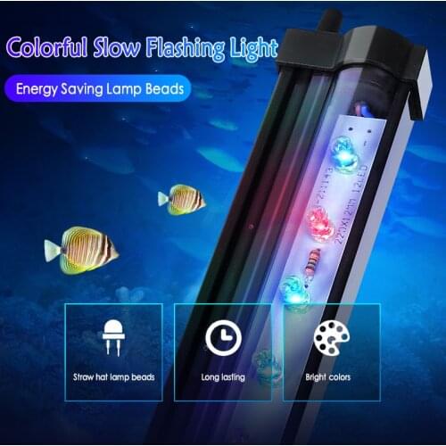 Colorful Light Bar Strip Light Lamp Waterproof Aquarium Fish Tank LED Lightings Bubble Oxygen And Lighting Two Functions In One